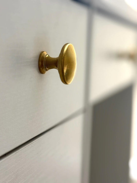 Unlacquered Brass Ball Cabinet Knob
