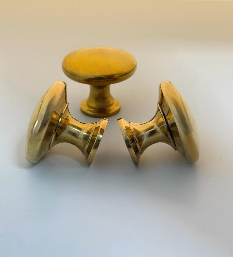Unlacquered Solid Brass Ball Knob