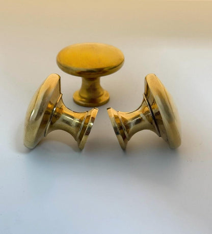 Unlacquered Solid Brass Ball Knob