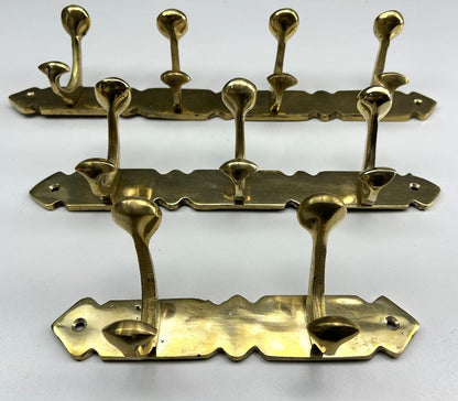 Luxury Unlacquered Brass Coat Rack