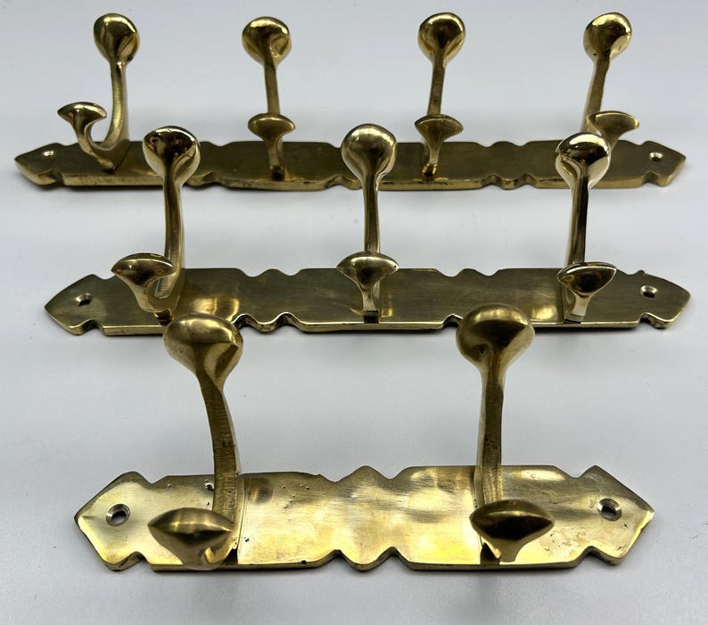 Luxury Unlacquered Brass Coat Rack