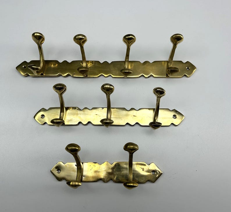 Luxury Unlacquered Brass Coat Rack