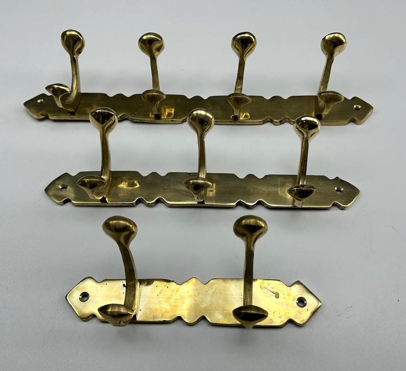 Luxury Unlacquered Brass Coat Rack