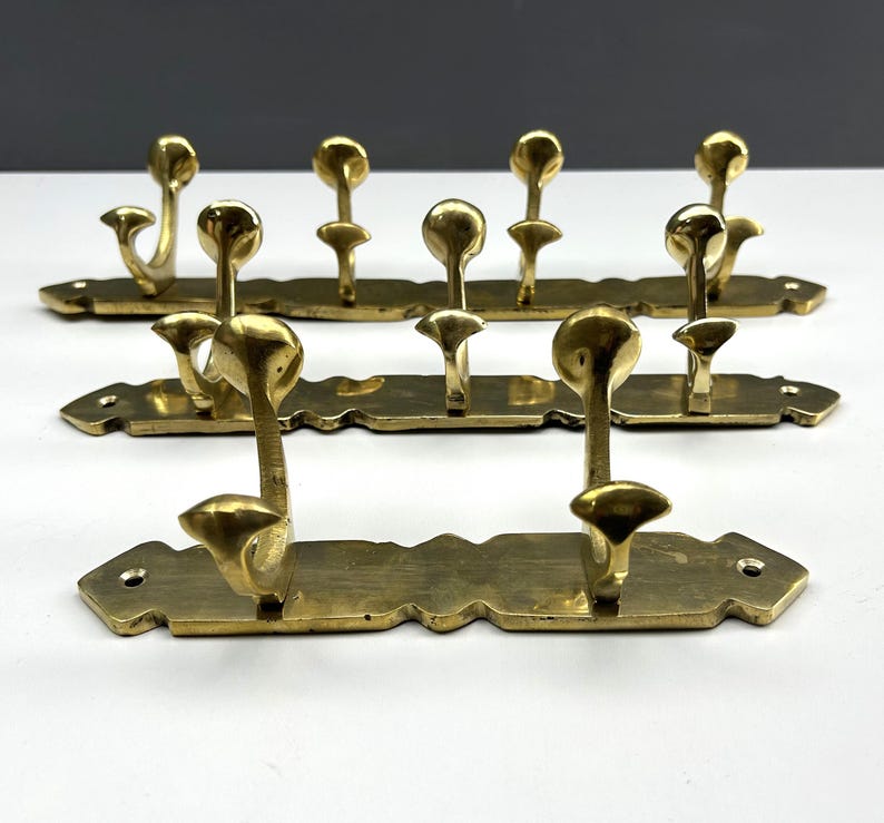 Luxury Unlacquered Brass Coat Rack