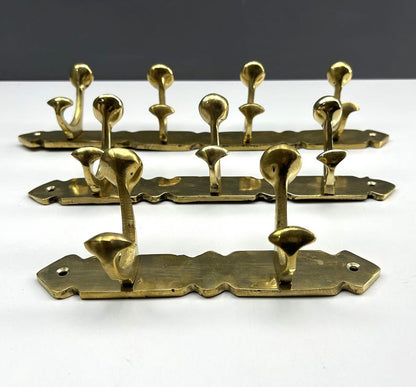 Luxury Unlacquered Brass Coat Rack