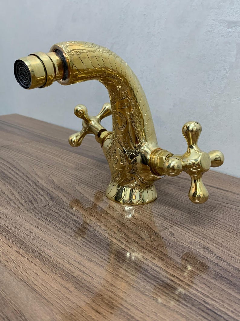 Handcrafted Solid Brass Moroccan Bathroom Faucet