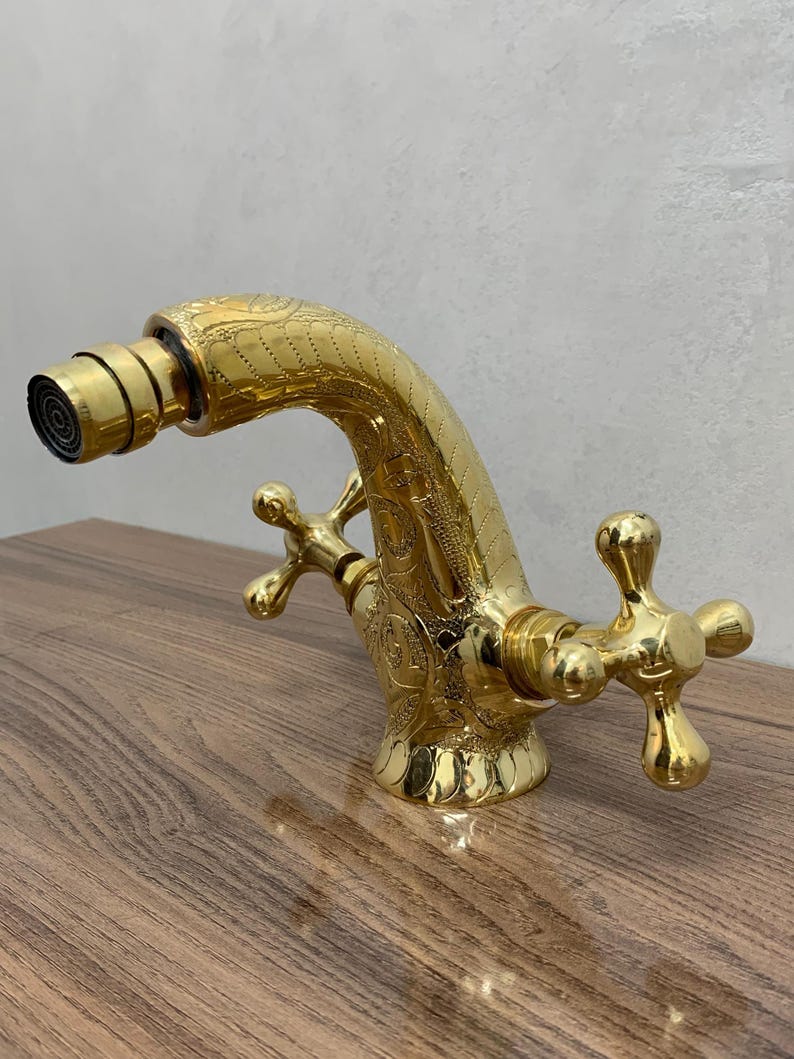 Handcrafted Solid Brass Moroccan Bathroom Faucet