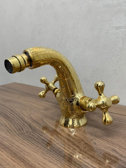 Handcrafted Solid Brass Moroccan Bathroom Faucet