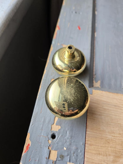 Vintage Solid Brass Round Drawer Knob