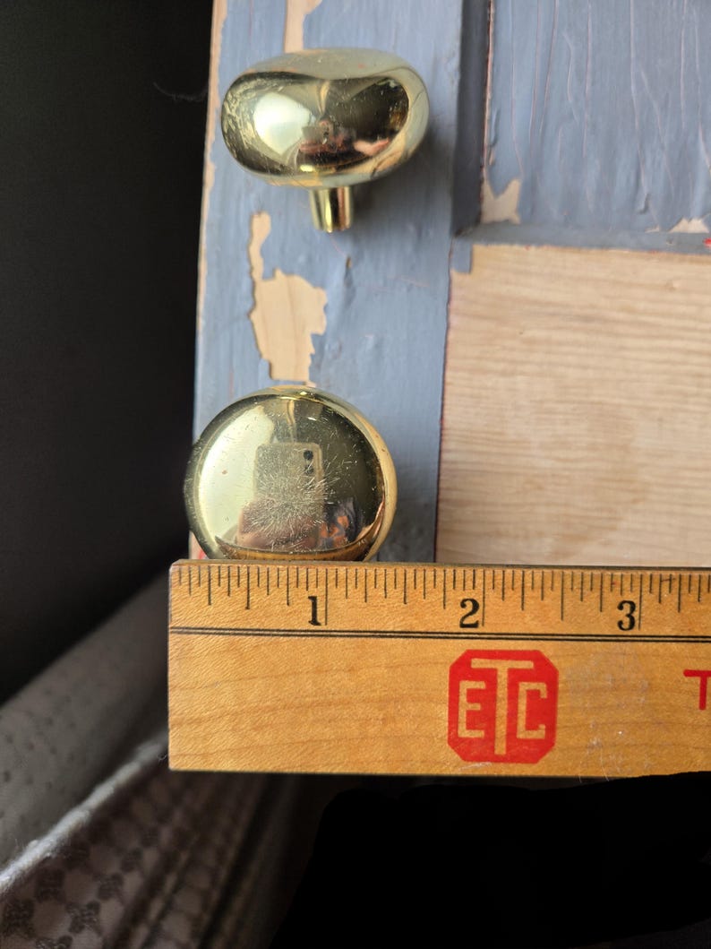 Vintage Solid Brass Round Drawer Knob