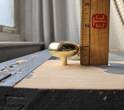 Vintage Solid Brass Round Drawer Knob