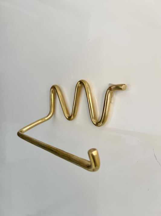 Wave Brass Wall Hook