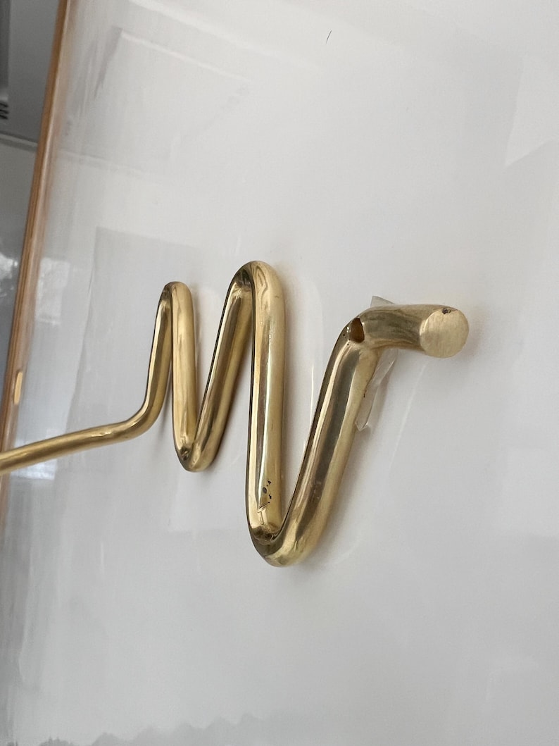 Wave Brass Wall Hook