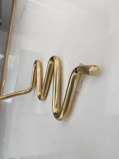 Wave Brass Wall Hook