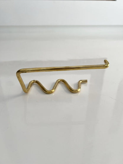 Wave Brass Wall Hook