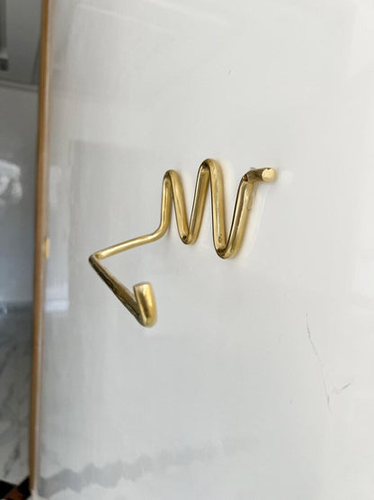 Wave Brass Wall Hook