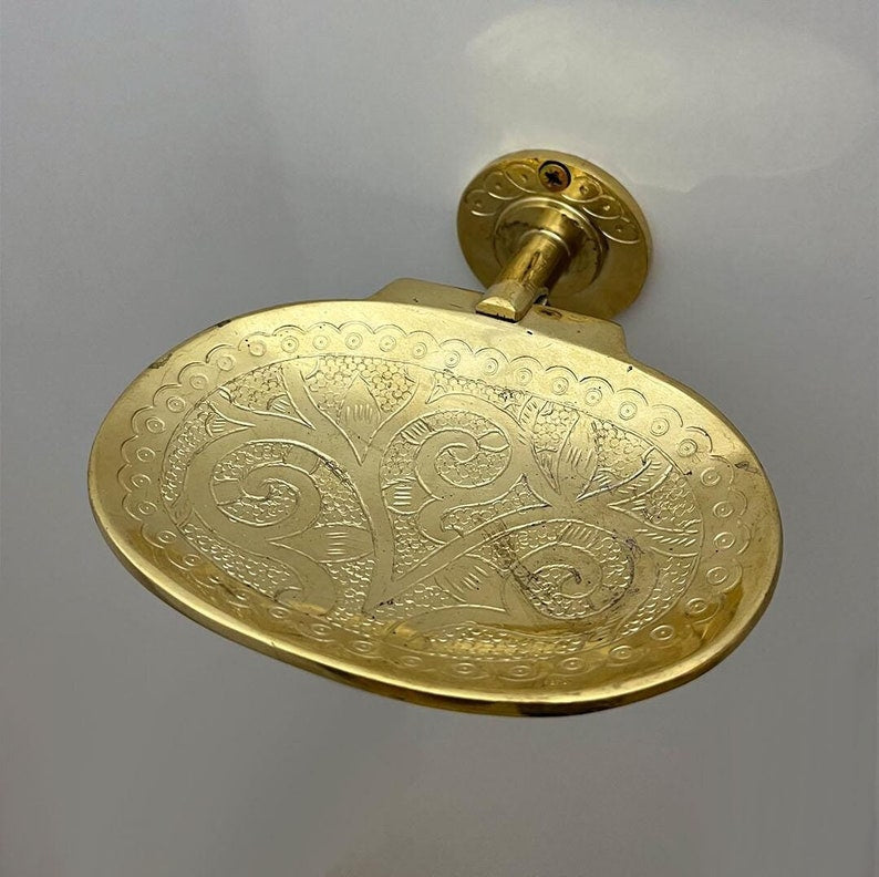 Unlacquered Brass Wall Mount Soap Dish