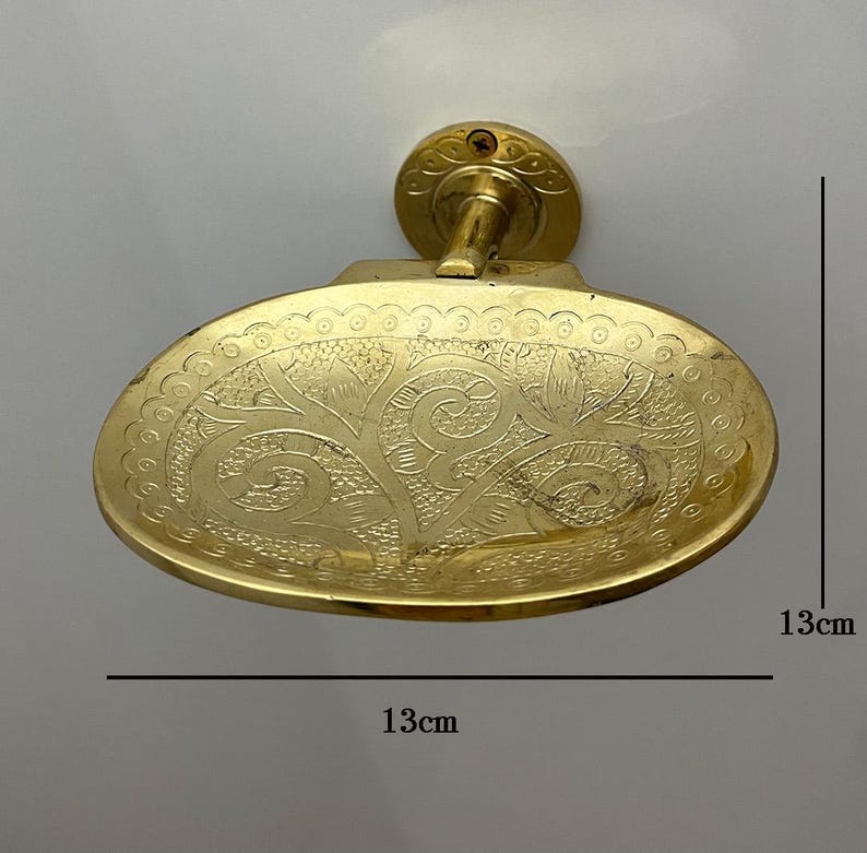 Unlacquered Brass Wall Mount Soap Dish