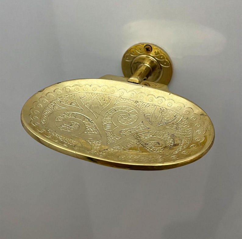 Unlacquered Brass Wall Mount Soap Dish