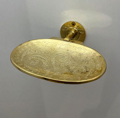 Unlacquered Brass Wall Mount Soap Dish