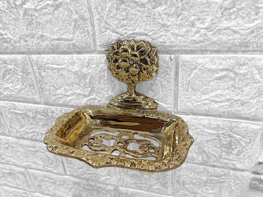 Vintage Wall-Mounted Brass Soap