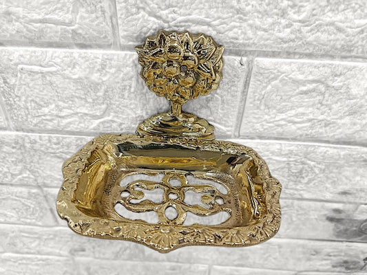 Vintage Wall-Mounted Brass Soap