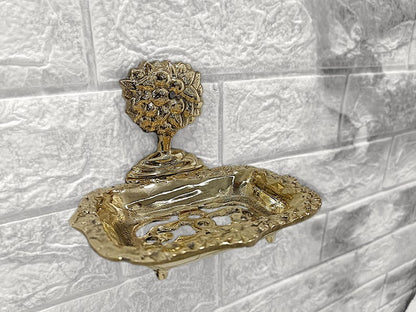 Vintage Wall-Mounted Brass Soap