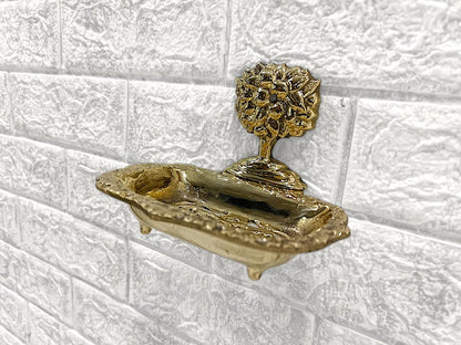 Vintage Wall-Mounted Brass Soap