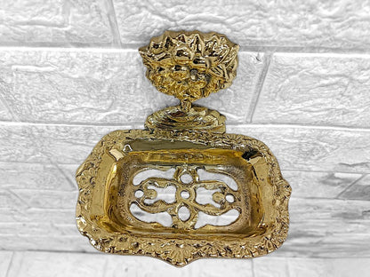 Vintage Wall-Mounted Brass Soap