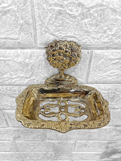 Vintage Wall-Mounted Brass Soap