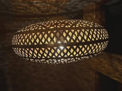Moroccan Filigree Brass Pendant