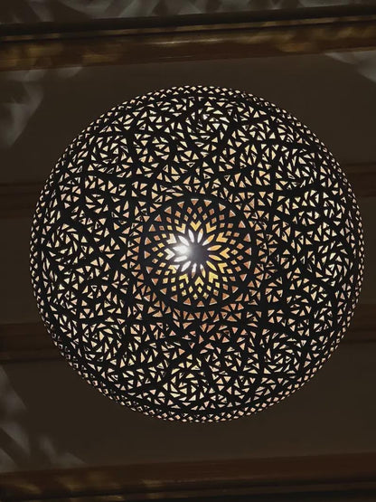 Moroccan Filigree Brass Pendant