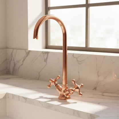 Polished Rose Copper Monobloc Faucet