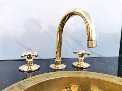 Widespread Unlacquered Brass Deck