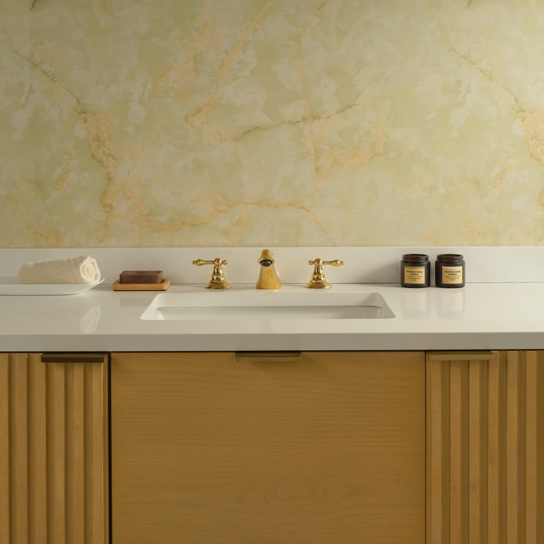 Artisan Brass Widespread Bathroom Faucet