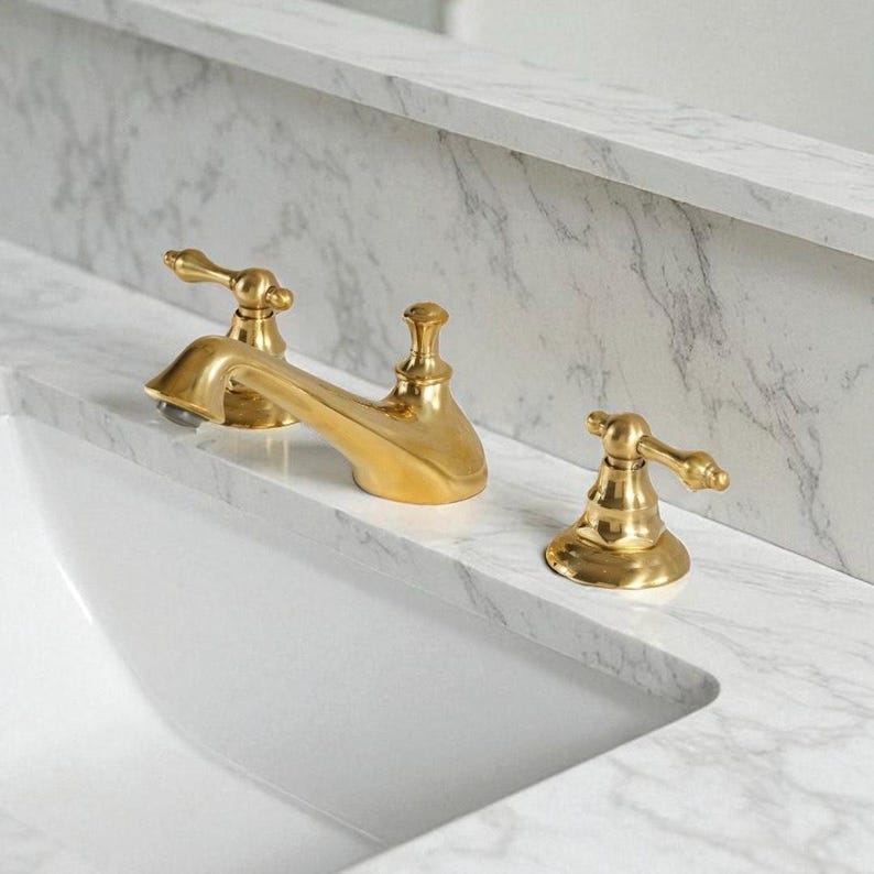 Artisan Brass Widespread Bathroom Faucet