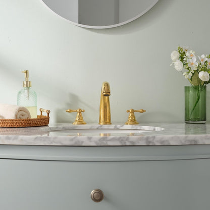 The Sculptural Widespread Brass Faucet