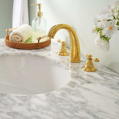 The Sculptural Widespread Brass Faucet