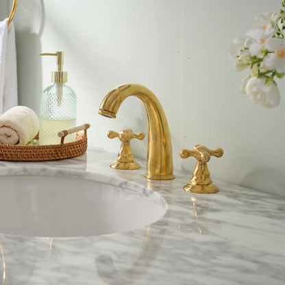 The Sculptural Widespread Brass Faucet