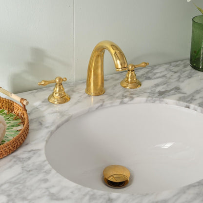 The Sculptural Widespread Brass Faucet