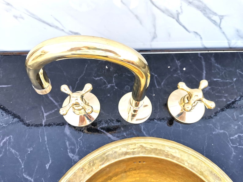 Widespread Unlacquered Brass Deck