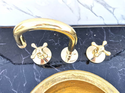 Widespread Unlacquered Brass Deck