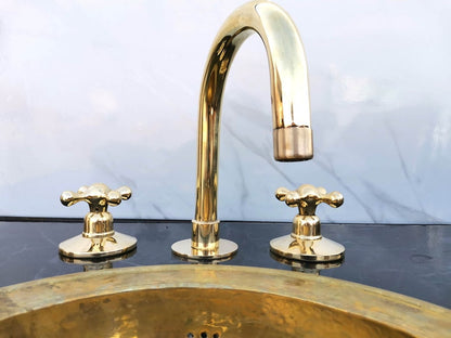 Widespread Unlacquered Brass Deck