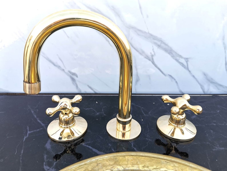 Widespread Unlacquered Brass Deck