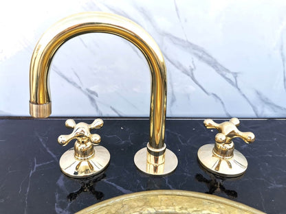 Widespread Unlacquered Brass Deck
