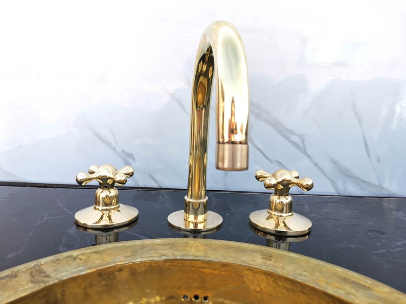 Widespread Unlacquered Brass Deck