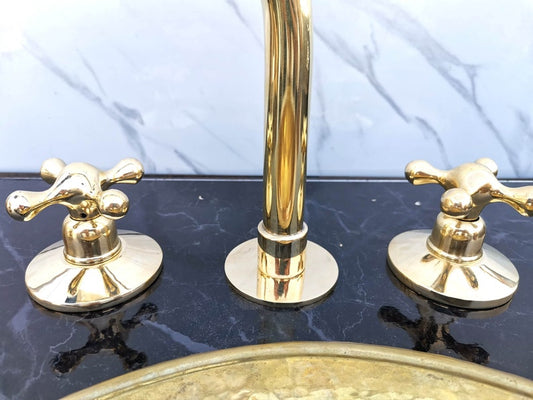 Widespread Unlacquered Brass Deck
