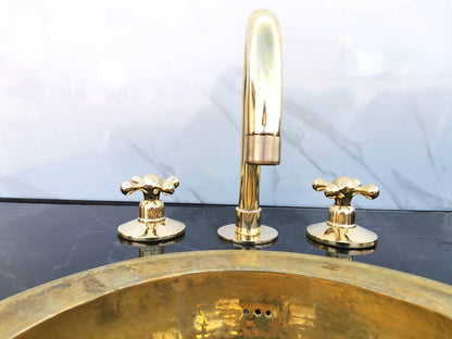 Widespread Unlacquered Brass Deck