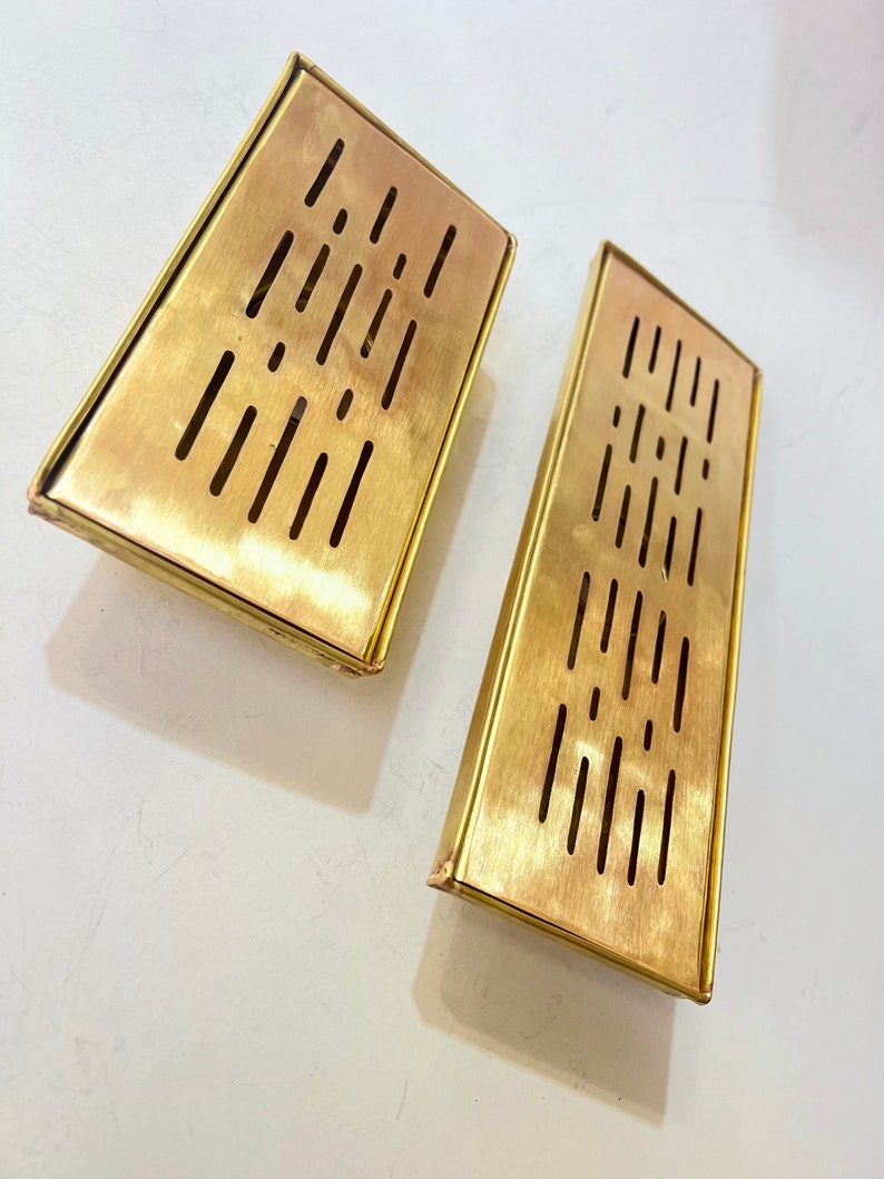 Unlacquered Brass Rectangular Shower Drain Cover