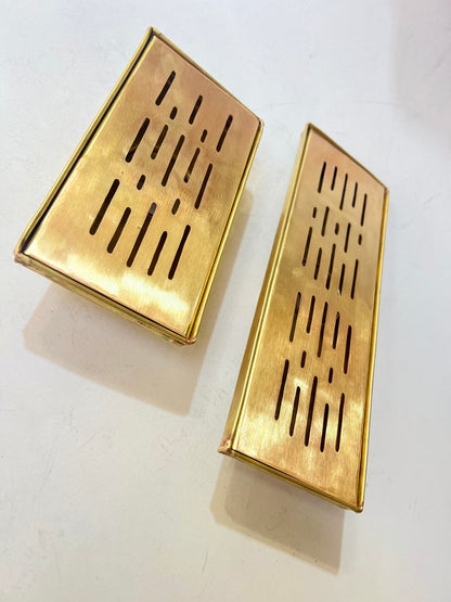 Unlacquered Brass Rectangular Shower Drain Cover